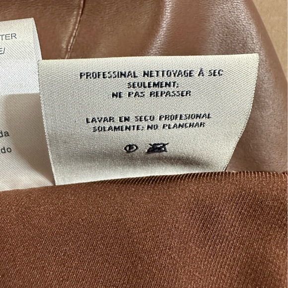 NWT Adriano Goldshmied Women’s Vegan Leather Pants Size 29 (Medium)color brown - Picture 9 of 12
